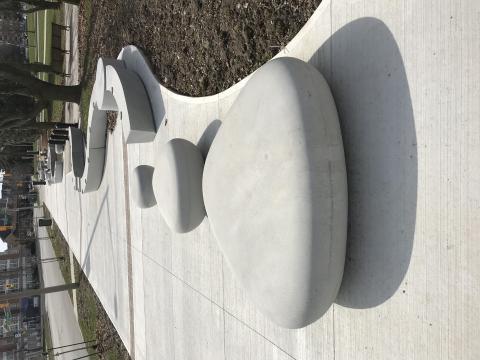 concrete bench, custom concrete bench