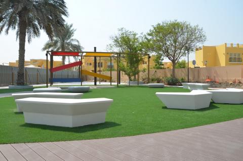 Layan Community Dubai polished bench