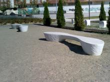Cityscape bench