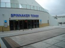 Paving in front of Portsmouth Spinnaker tower entrance