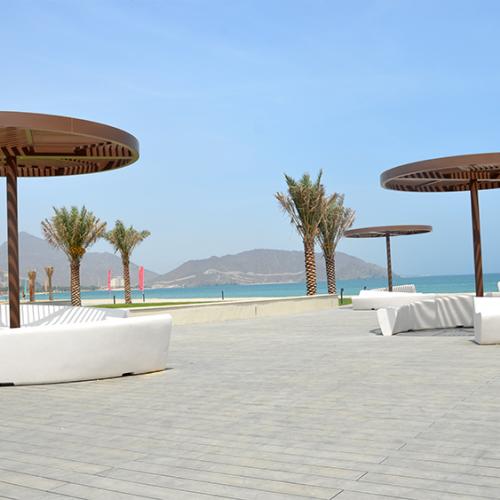 Khorfakkan Corniche,  Woodline bench, design street furniture