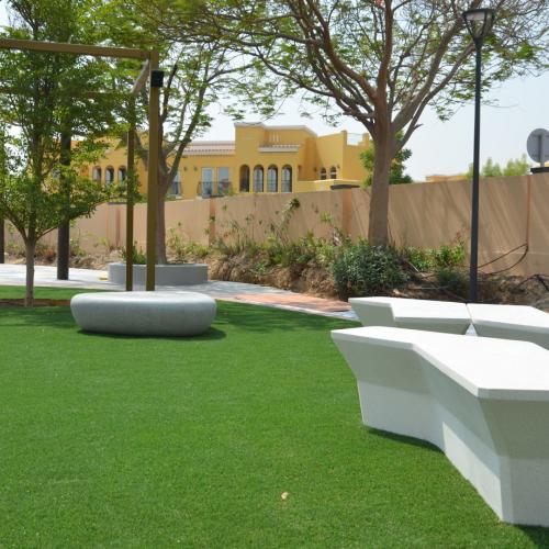 Layan Community Dubai colored concrete bench